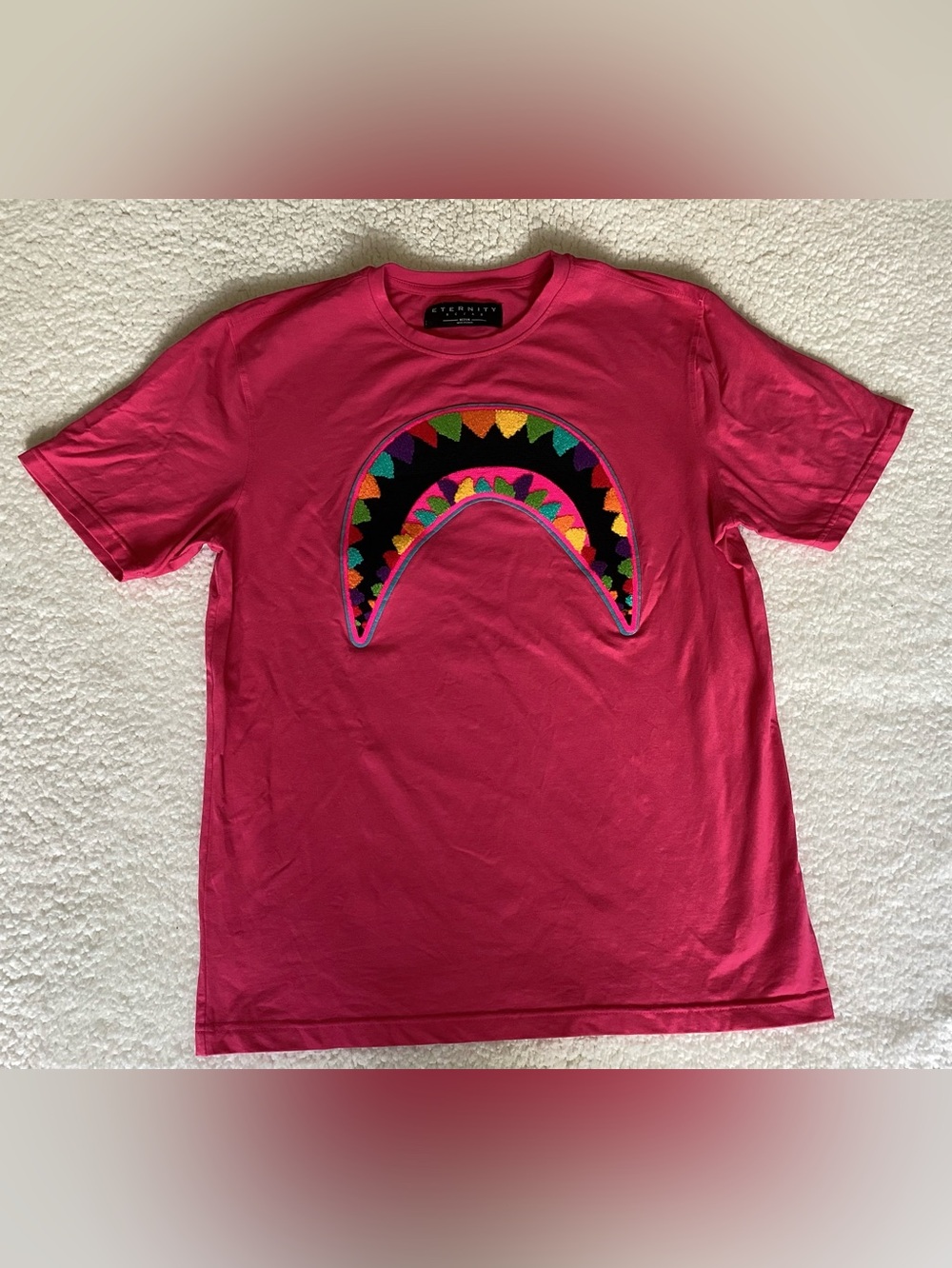 Eternity BC/AD Pink Rainbow Appliqué Graphic Tee Size Women’s Medium Festival